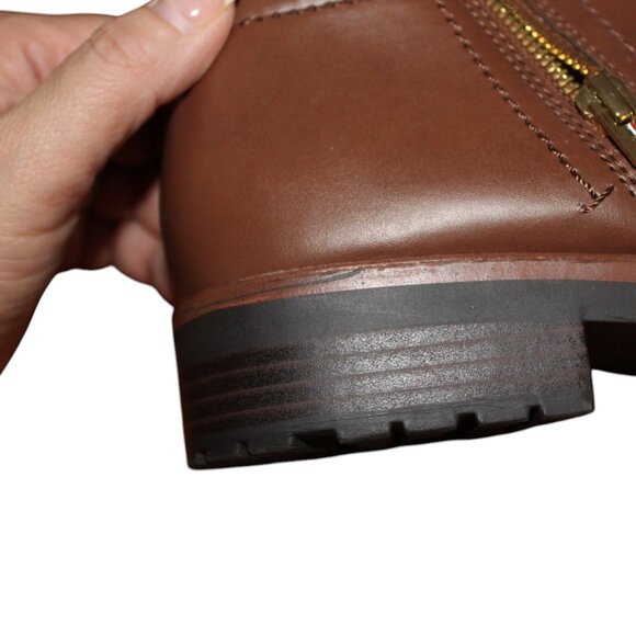 Tommy Hilfiger Fawn 2 Leather Almond Toe Ankle Cognac size 9 1/2 M New - Picture 4 of 14
